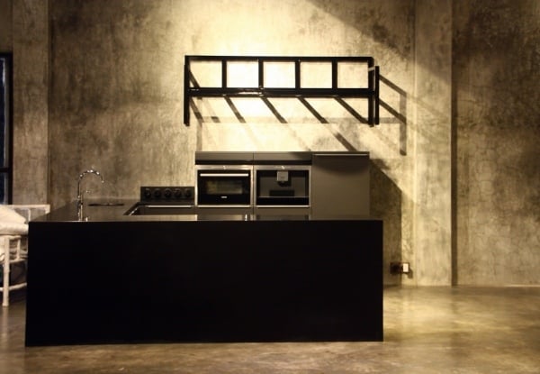 Showroom Interieur Design studio823 küche schwarz