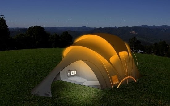 Solarzelt Orange-modernes Design-Camping platz