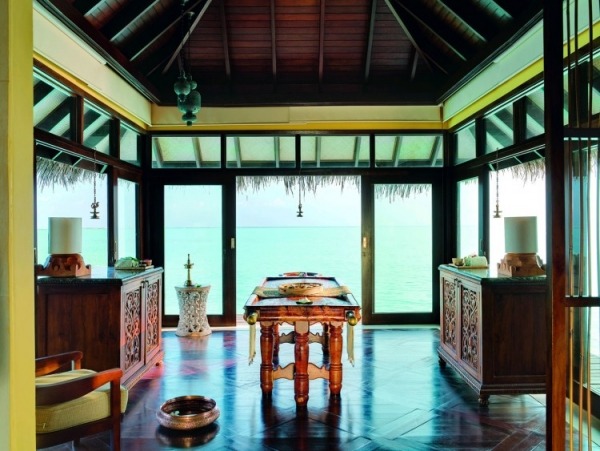 Spa Resort auf den Malediven-Taj Exotica indisches Bad Einrichtung