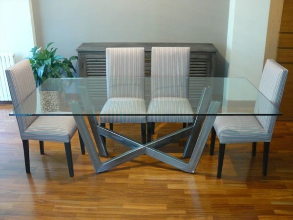 Streifen Stühle Esszimmer Möbel Design 