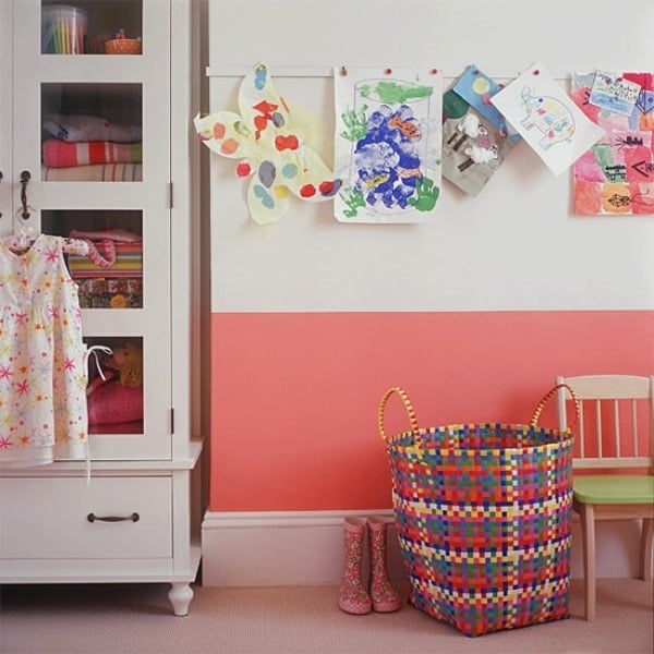 Tapetenbordüren Mädchenzimmer-rosa Wanddeko-gestaltung