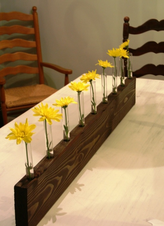 Tischdeko Ideen-Blumenvase basteln