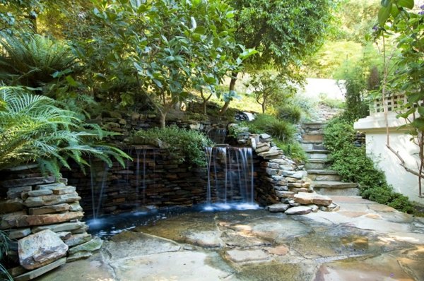 Wasserfall Garten Design 
