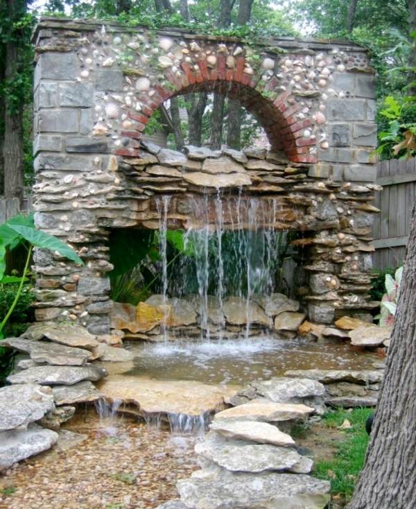 Wasserwand Garten Gestaltung 