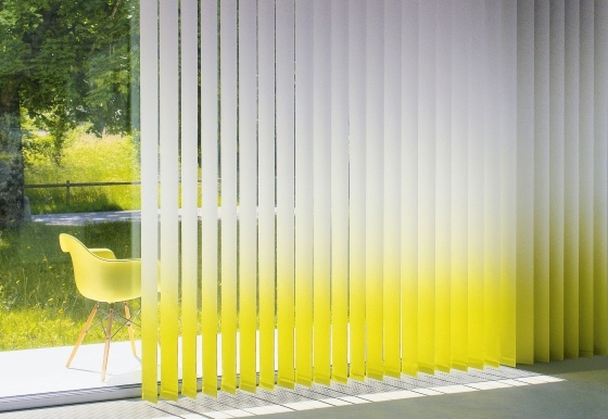 Weiß Gelb Vertikal-Vorhang Baumann Creation