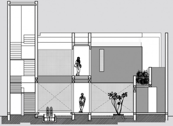 Zweistöckiges Wohnhaus Indien-moderne Architektur-Grundriss