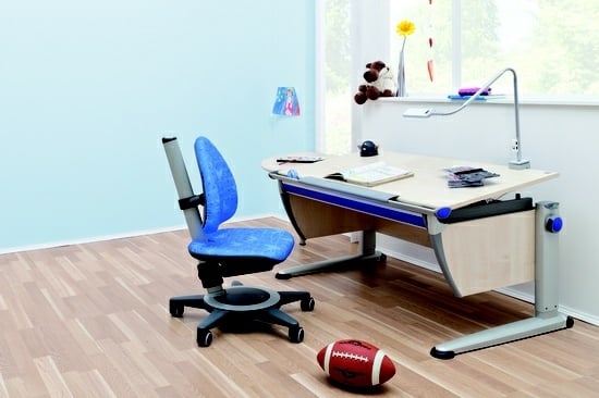 blauer ergonomischer Schreibtisch-Stuhl Kinder Zimmer 