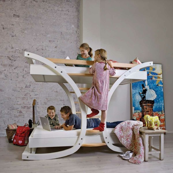 coole Ideen Kinderzimmer Hochbett 