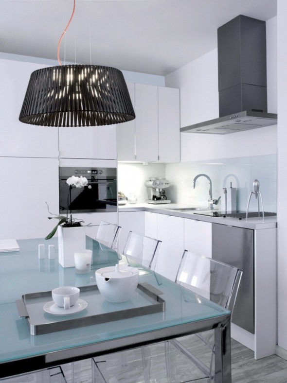 dekorative hängelampen ruggiu schwarze Vintage lampe weiße küche