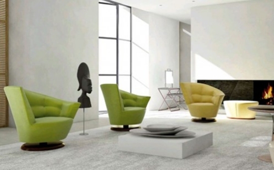 designer drehstuhl aus plüsch von giorgetti modernes interieur