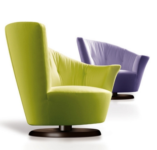 designer drehstuhl aus plüsch von giorgetti verschiedene farben
