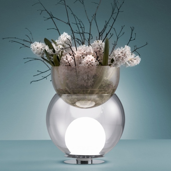 leuchten design von fontana arte blumen vase