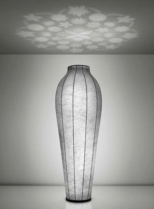 designer stehlampe von flos vase blumen