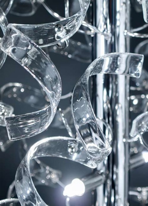 designer stehlampe von metal lux locken aus kristall