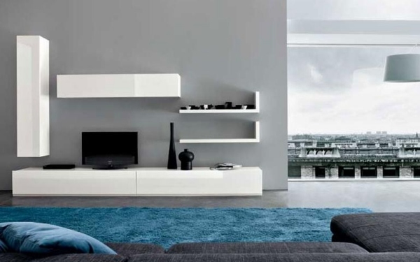 Die moderne Wohnwand im Wohnzimmer  Exklusive Ideen von - Wohnzimmer Mit Kamin Gestalten