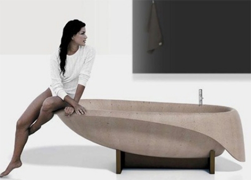 glassIdromassaggio beton moderne designer badewanne ideen