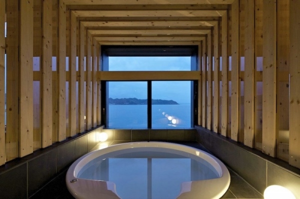 haus geometrische formen in japan badewanne
