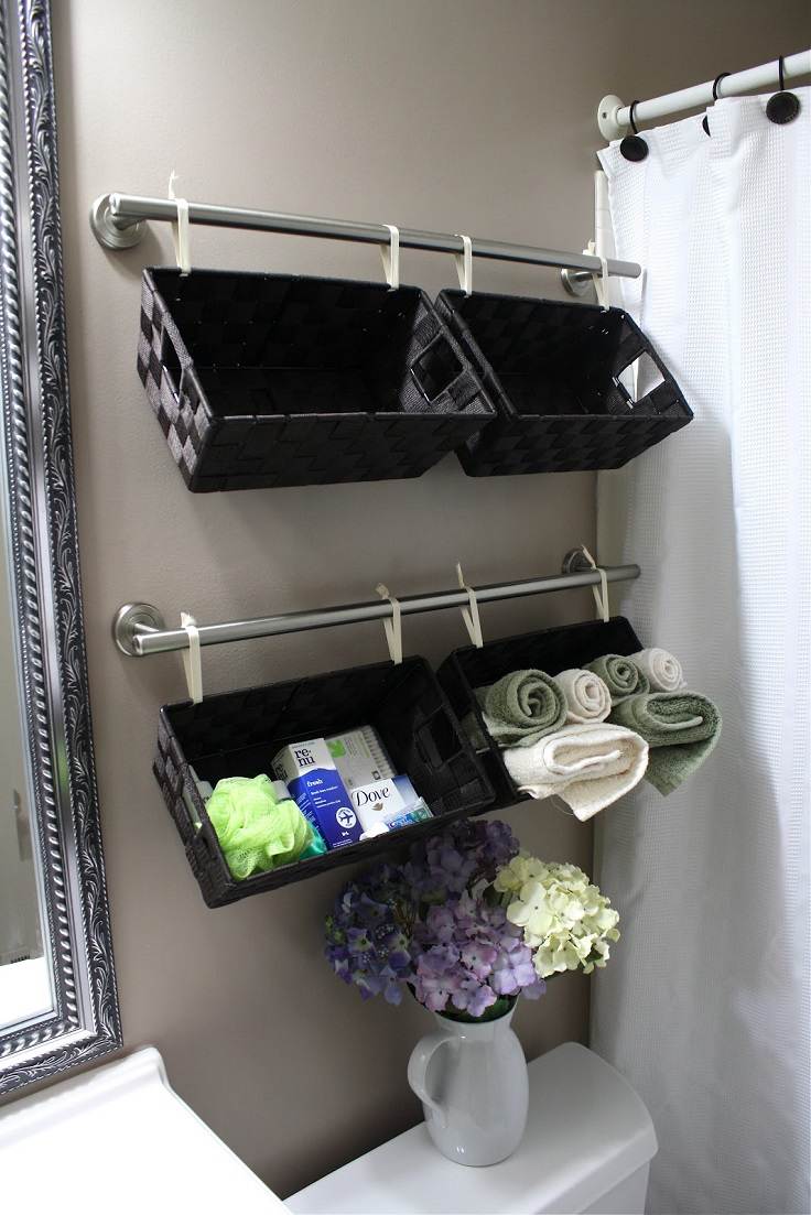 ideen-aufbewahrung-koerbe-badezimmer-schwarz-grau-modern-stange