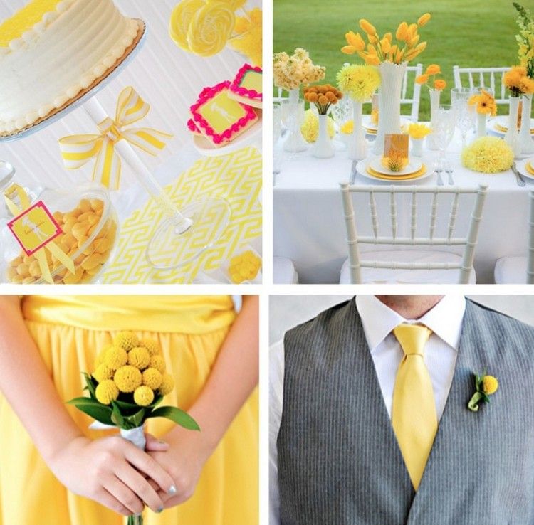 Ideen zur Hochzeit -fruehling-deko-gelb-tulpen-chrysanthemen-blumenstrauss-krawatte