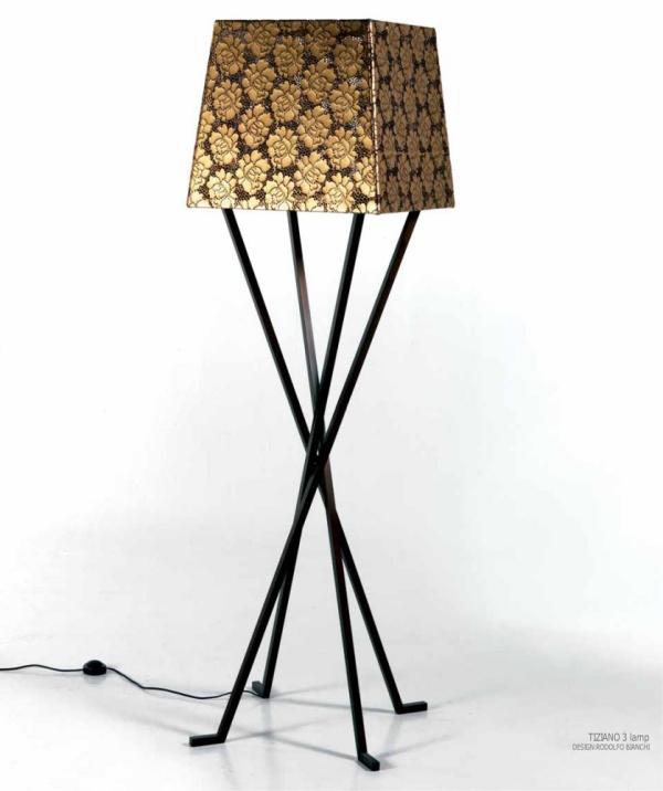 italienische designer stehleuchten goldene spitze lampenschirm