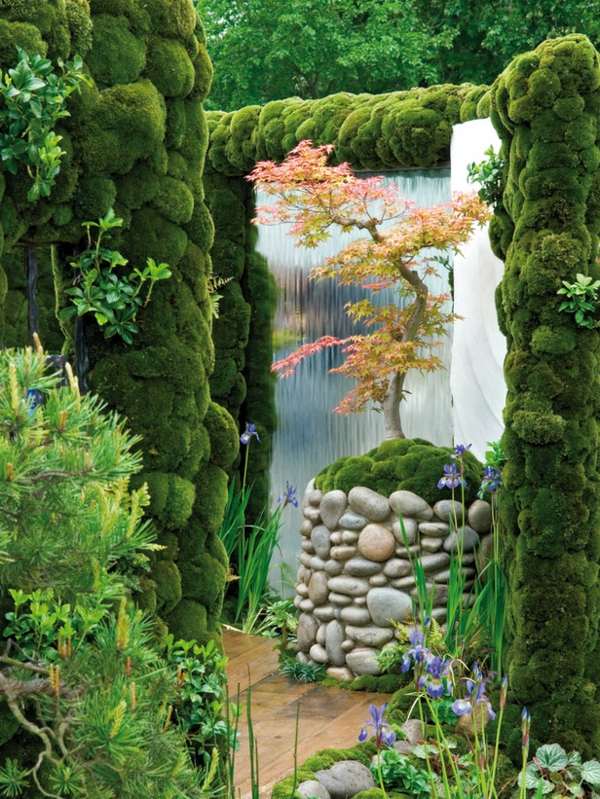 japanischer Garten-moderne Gartenkunst