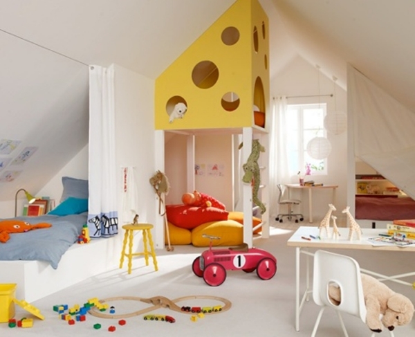 28 Einrichtungsideen für Kinderzimmer mit Dachschräge