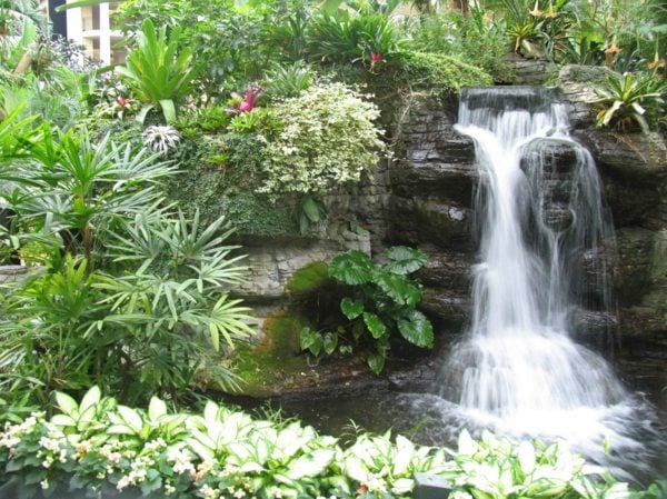 kleiner Wasserfall Garten-Design 