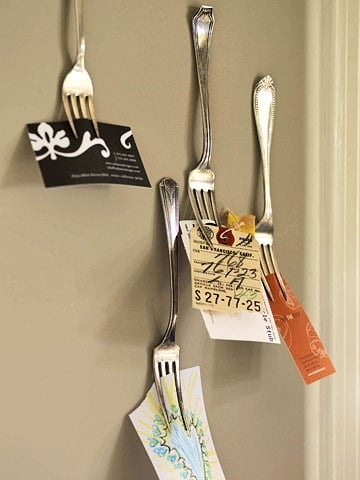 kreative upcycling ideen post-it nachrichten küche