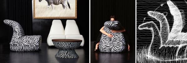 kreatives designer sofa von cirrus zebra