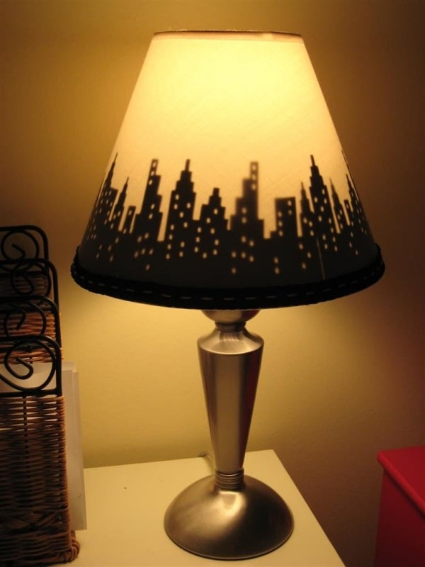 lampenschirme selber machen idee schatten stadt silhouette