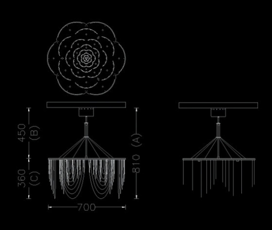 leuchten design von willowlamp rose kronleuchter zeichnung