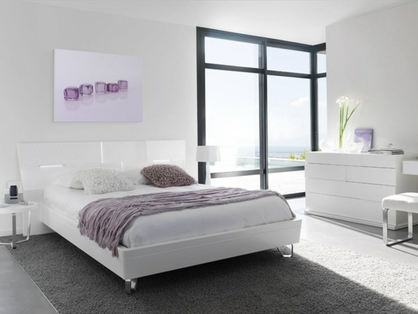 lila Farbe Schlafzimmer-Bettwäsche Deko 