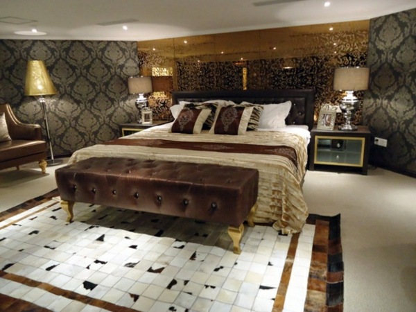 luxuriöses Zimmer Hotel-goldene Details