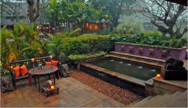 luxus resort in thailand patio bereich