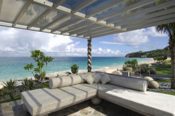 luxus villa in der karibik lounge bereich