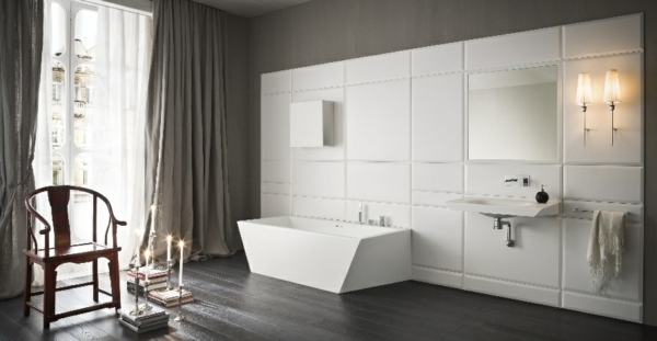 minimalistisches Badezimmer Badewanne Design 