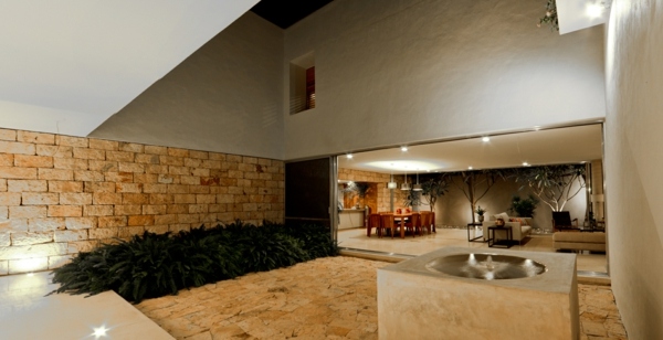 minimalistisches Haus Stein Bodenbelag