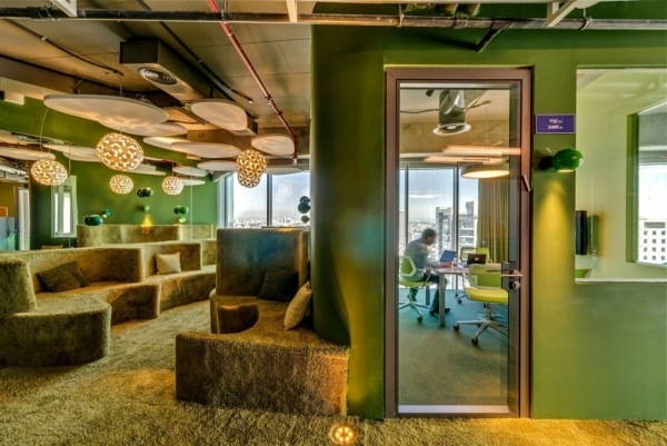 moderne office einrichtung von google grünes interieur