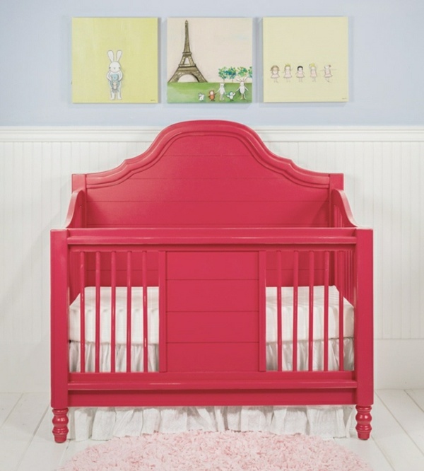 rosa Babybett Mädchen-Zimmer 