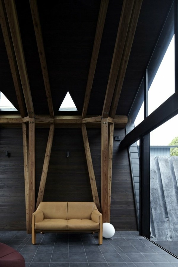 rustikale Holzbalken Wohnzimmer 