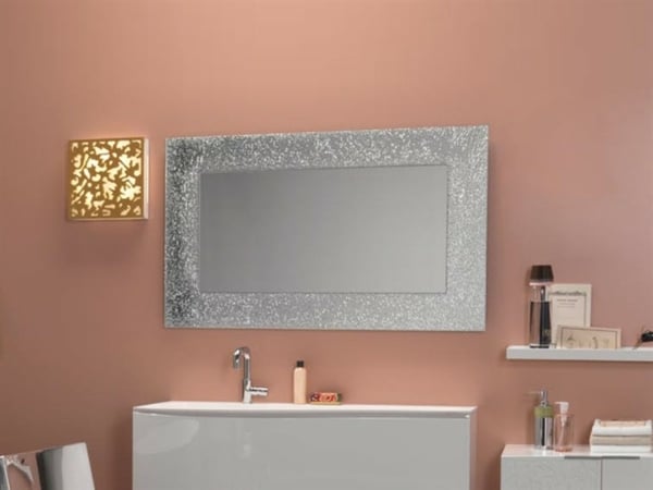 silberne Deko Idee-rosa Badezimmer Design 