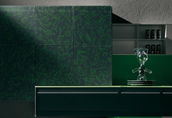 valcucine sammlung küchenherrsteller küche design emeraldgrün
