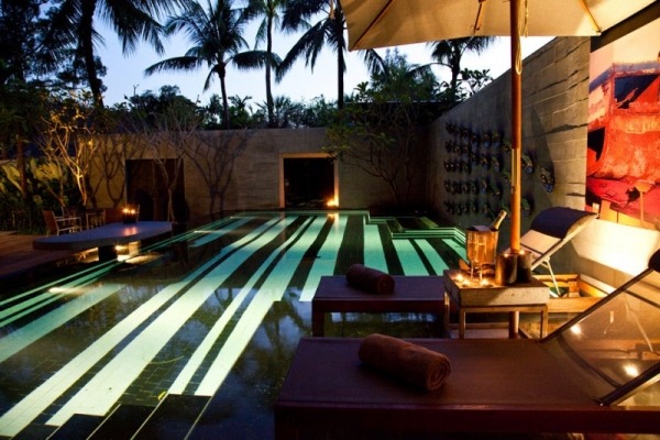5 Sterne Hotel Phuket Indigo Pearl pool nachtbeleuchtung liegen