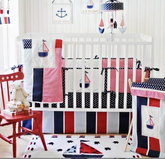 Babybett mit Gittern-Gestaltung Babyzimmer