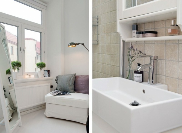 Badezimmer Möbel Design  Waschbecken Fenster