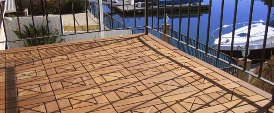 Balkon Belag Holzfliesen-ablegen Muster