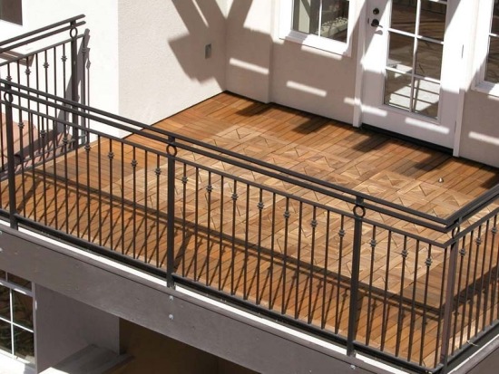 Balkon Terrassen-Belag Holzfliesen