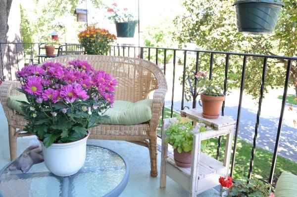 Blumendeko für den Tisch-Balkonideen