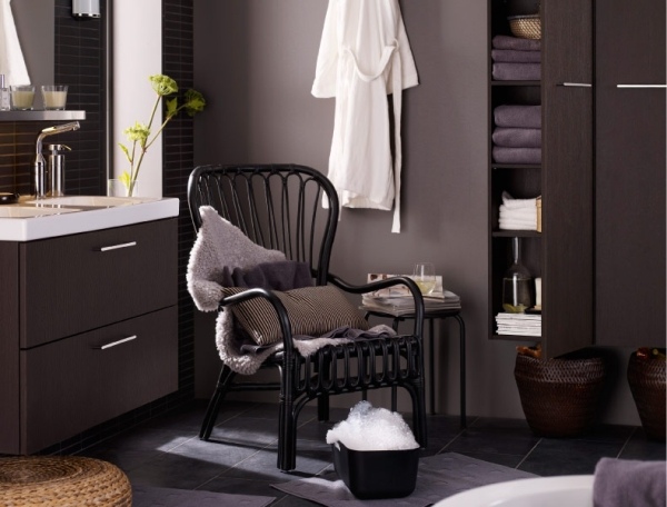 Exklusive Badmöbel Ikea Design-Stuhl aus Rattan
