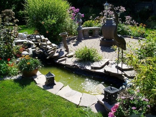 Garten Landschaftsbau-Wasserteich Brunnen